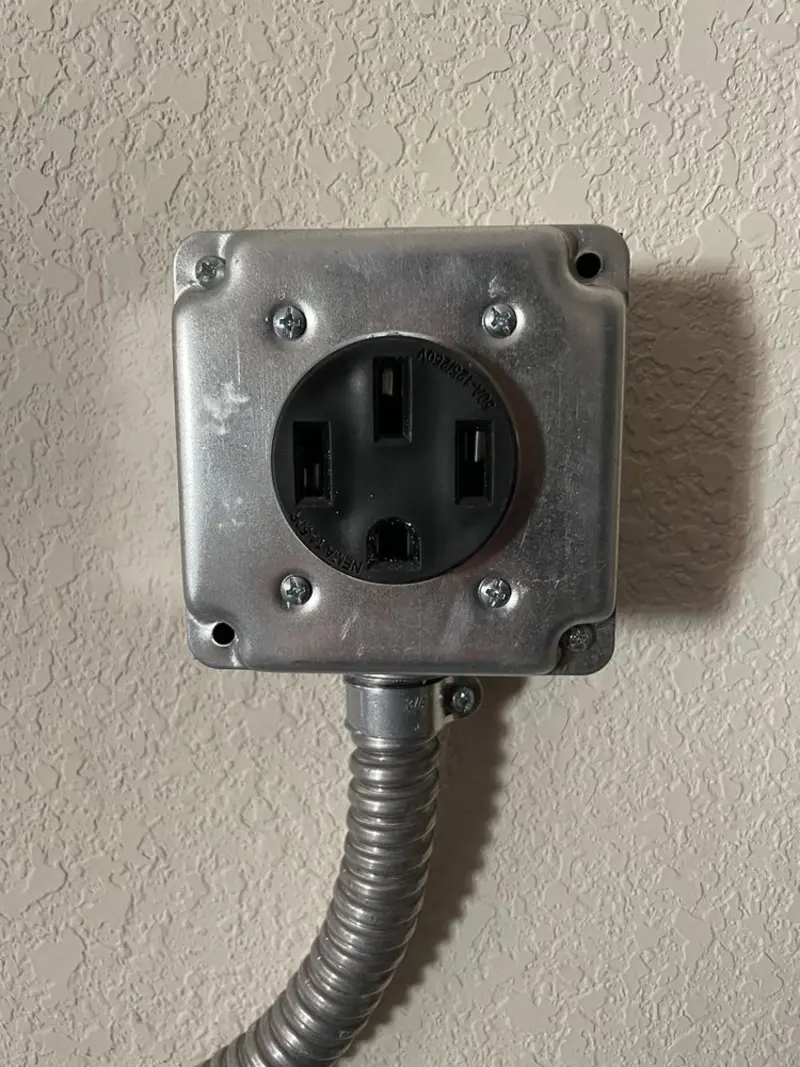 NEMA 14-50 outlet installed for Smart Home Electrical in Rush